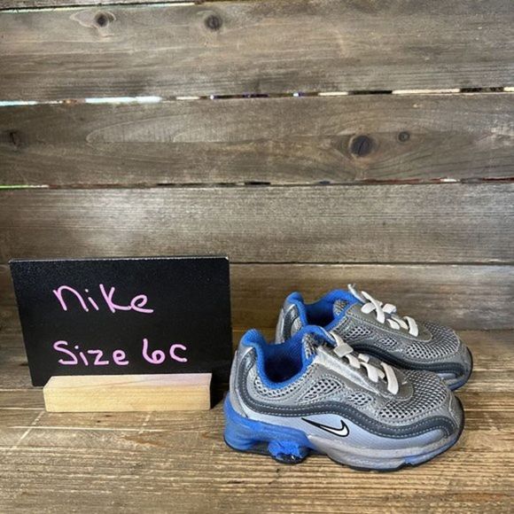 Nike Other - Little Kids Childrens Nike Shox Gray Athletic Running Shoes Sneakers Size‎ 6 C